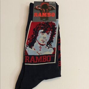 Rambo Black Socks for Men NWT. Artistic Design Official Merchandise